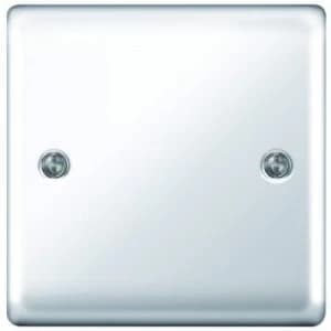 Wickes Single Raised Blanking Plate- Polished Chrome