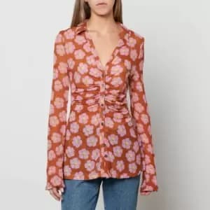 Free People Womens Lucky Shirtee - Coffee Combo - M