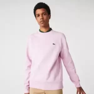 Mens Lacoste Organic Brushed Cotton Sweatshirt Size 10 - 5XL Pink