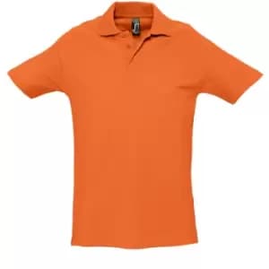 SOLS Mens Spring II Short Sleeve Heavyweight Polo Shirt (M) (Orange)