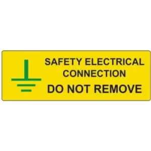 Spectrum Industrial Safety Electrical Connection Safety Sticker (25 Pack) - 75 x 25mm