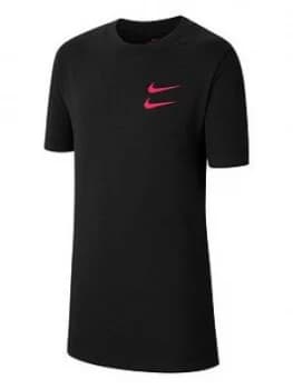 Nike Older Boys Swoosh Pack T-Shirt - Black