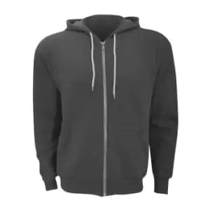 Canvas Unixex Zip-up Polycotton Fleece Hooded Sweatshirt / Hoodie (M) (Asphalt)