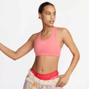Nike W Dri-Fit Swoosh 1 Piece Pad Sports Bra, Coral Chalk/White, Female, Sleep - & Underwear, BV3636-612
