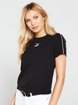 Puma Classics Tight Top - Black, Size L, Women