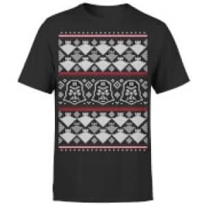 Star Wars Christmas Imperial Darth Vader Black T-Shirt - L - Black