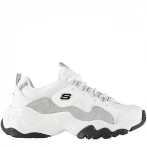 Skechers Lifestyle DLite Zenway Trainers - Wht/Grey/Blk