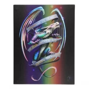 25x19 Sometimes Canvas Plaque by Anne Stokes