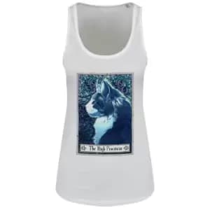 Deadly Tarot Womens/Ladies The High Priestess Felis Floaty Vest Top (L) (White)