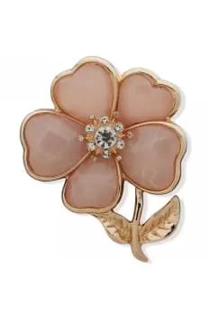 Bx Pin Flower-Gld/pnk Brooch - 01B00421