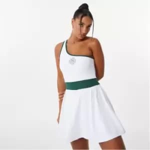 Slazenger Sofia Richie One Shoulder Skort Dress - White
