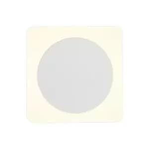 Magnetic Base Wall Lamp, 12W LED 3000K 498lm, 15cm Round 19cm Square Centre, Sand White, Acrylic Frosted Diffuser - Luminosa Lighting