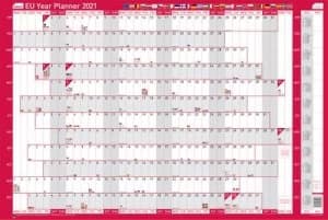 Sasco Mounted EU Year Planner 2021 BX10