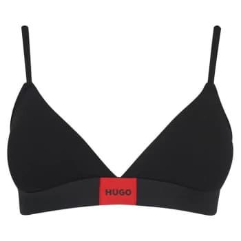 Hugo Stretch Cotton Triangle Bra - Black