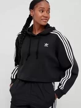 adidas Originals Short Hoodie - Black, Size 16, Women