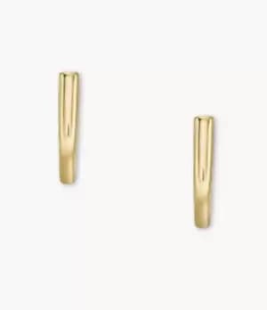 Fossil Women Heritage Essentials Gold-Tone Stainless Steel Hoop Earrings