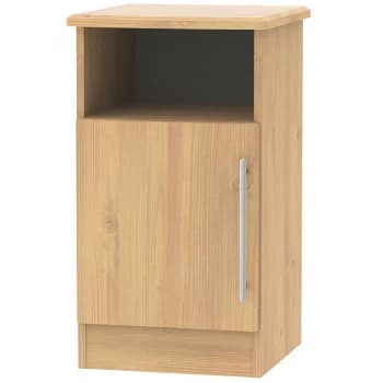 Robert Dyas Edina Ready Assembled 1-Door Bedside Table - Modern Oak