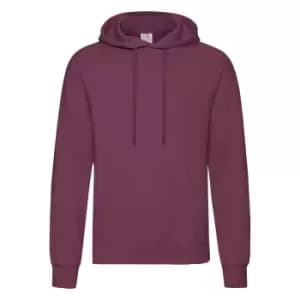 Fruit Of The Loom Mens Hooded Sweatshirt / Hoodie (L) (Burgundy)