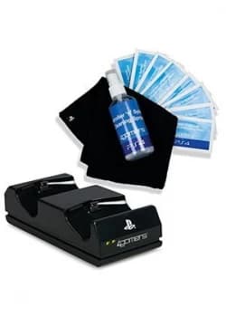 Officially Licensed Twin Charging Dock and Cleaning Kit PS4 Game