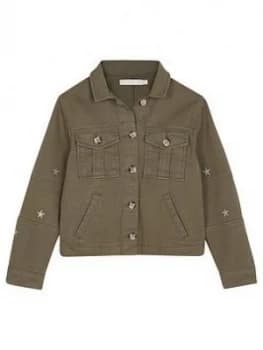 Mintie By Mint Velvet Girls Shacket - Khaki