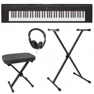 Yamaha NP32 Electronic Keyboard Bundle - Black
