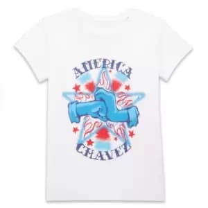 Marvel Dr Strange America Chavez Fists Womens T-Shirt - White - 3XL