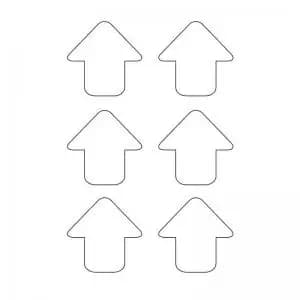 White Arrows Floor Graphic adheres to most smooth clean flat surfaces