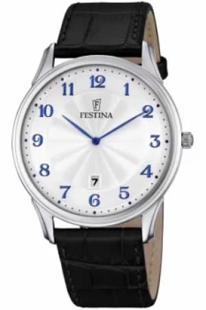 Mens Festina Classic Leather Watch F6851/2