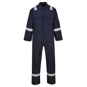 Biz Weld Mens Iona Flame Resistant Coverall Navy Blue 2XL 32"