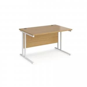 Maestro 25 WL Straight Desk 1200mm x 800mm - White Cantilever Frame o