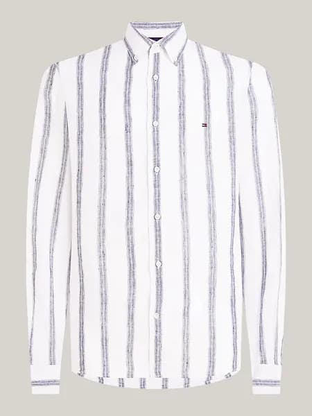 Tommy Hilfige Triple Stripe Linen Shirt - XL Multi Shirts male MW0MW346120FA XL