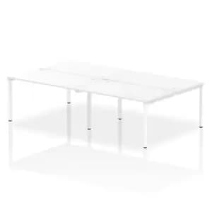 Impulse Bench B2B 4 Person 1400 White Frame Office Bench Desk White