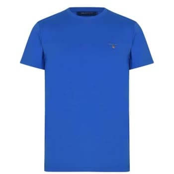 Gant Crew Logo T Shirt - Strong Blue 466