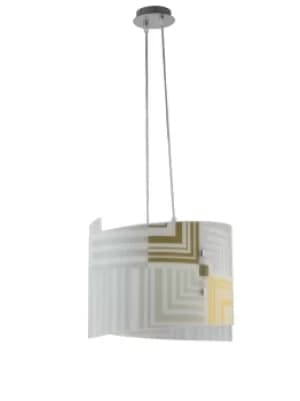 SEVENTY 2 Light Pendant Ceiling Light White 45x33cm