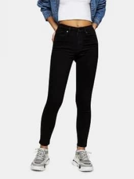 Topshop Jamie High Waisted Skinny Jeans - Black