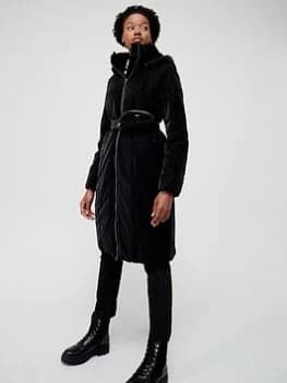 Guess Bella Jacket with Bag Belt Detail - Jet Black Size M Women