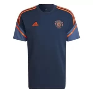 adidas Manchester United Training T-Shirt 2022 2023 Mens - Blue