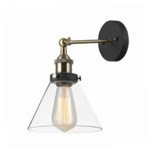 Netlighting Getan Industrial, Retro 1 Light Dome Wall Lamp, E27