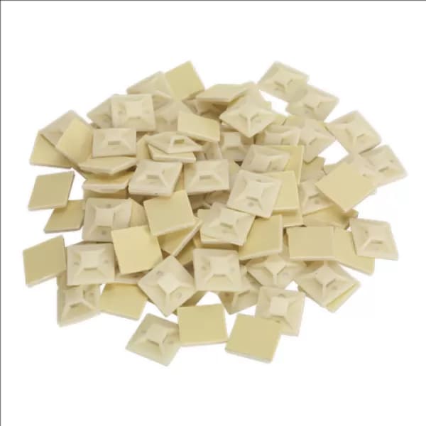 Sealey CTM2525W Self-Adhesive Cable Tie Mount 25 x 25mm White Pack of 100