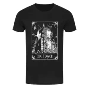 Deadly Tarot Mens The Tower T Shirt (M) (Heather Black)