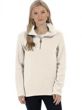 Regatta Solenne Quarter Zip Fleece - Vanilla , Vanilla, Size 8, Women