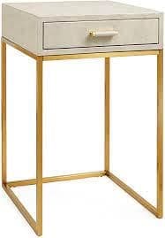 Erin Faux Leather Bedside Table