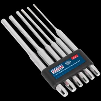 Sealey AK9128L 6 Piece Long Parallel Pin Punch Set