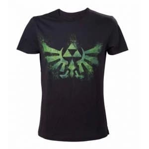 Nintendo Legend of Zelda Distress Green Royal Crest Large T-Shirt