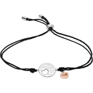 Ladies Fossil Fabric Sterling Silver