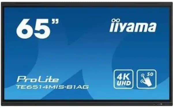 iiyama TE6504MIS-B2AG signage display Interactive flat panel 165.1cm (65") IPS WiFi 350 cd/m 4K Ultra HD Black Touch Screen Built-in processor Android