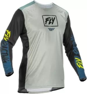 FLY Racing Lite Jersey Grey Teal Hi-Vis M