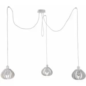 Keter Nicoleta Cluster Pendant Ceiling Light White, 3x E27