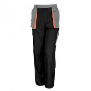 Result Work-Guard Mens Lite Trousers (3XL) (Black/Grey)
