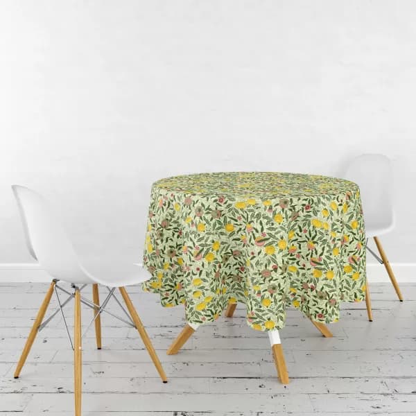 William Morris Fruit Circular Tablecloth MultiColoured
